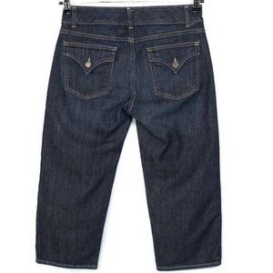 Gap Crop Capris Curvy Flare Jeans Stretch‎ Flap Pockets 6 28